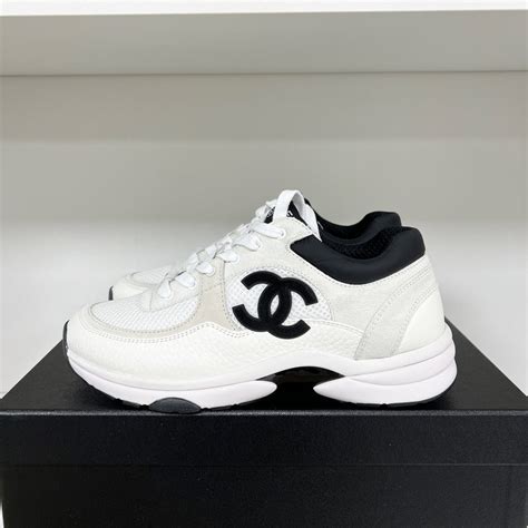 black and white chanel sneaker|chanel high top sneakers 2021.